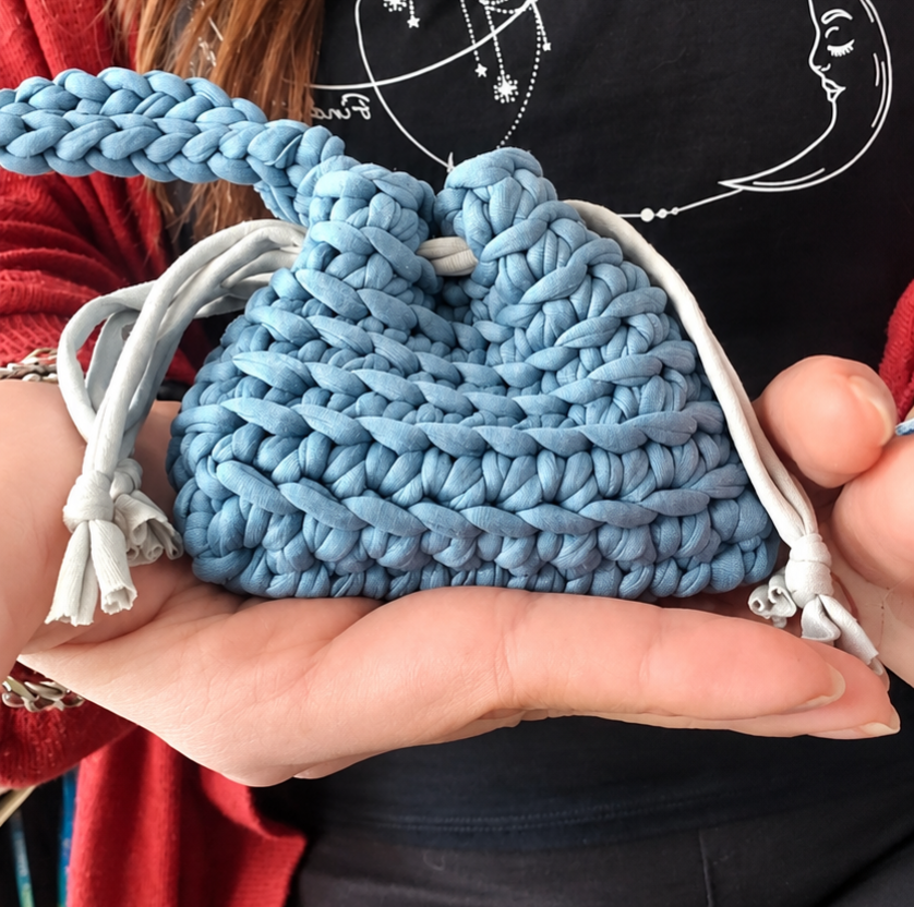 MaiaKarma – Borsa a uncinetto con mini pochette inclusa